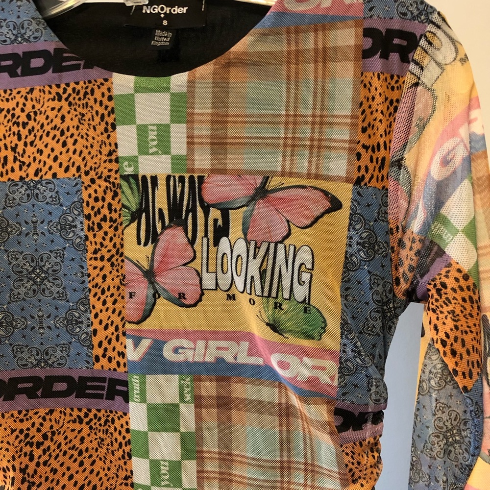 NGOrder Printed Mesh Dress